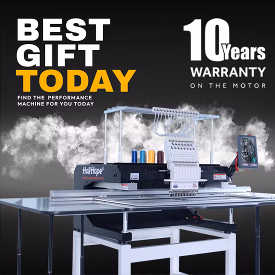 10 Years Warranty! Holiauma1 Head Tajima Type Embroidery Machine for Shoes Garment Hat Towel Leather Embroidery with Big Embroidery Area 500*1200 mm