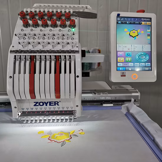 Zy-Em0112 Single Head 12 Needle Embroidery Machine