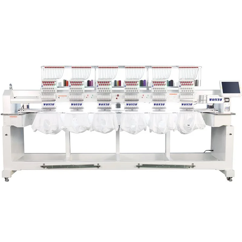 Wonyo High Efficiency Industrial Use 6 Heads Computerized Embroidery Machine for Cap Shoes Embroidery Design