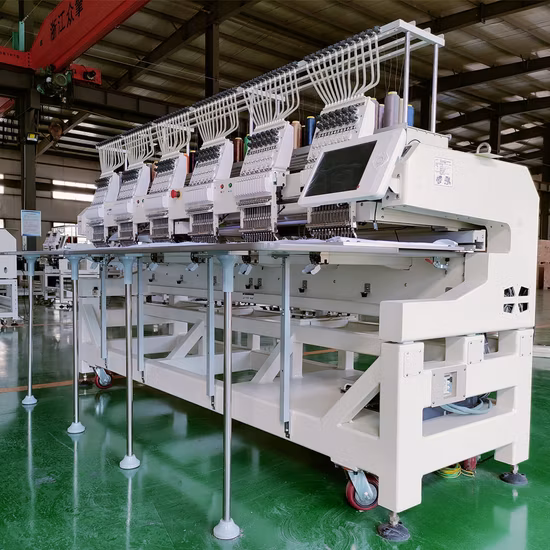 High Speed 1200rpm Six Heads Computerized Embroidery Machine