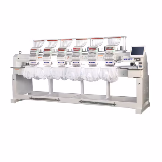 China 6head Embroidery Machine Computerized Multihead Cheap Tshirt Cap Embroidery Machinery Wy906CH