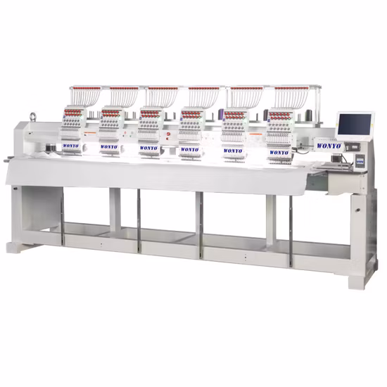 Wonyo High Efficiency Industrial Use 6 Heads Computerized Embroidery Machine for Cap Shoes Embroidery Design