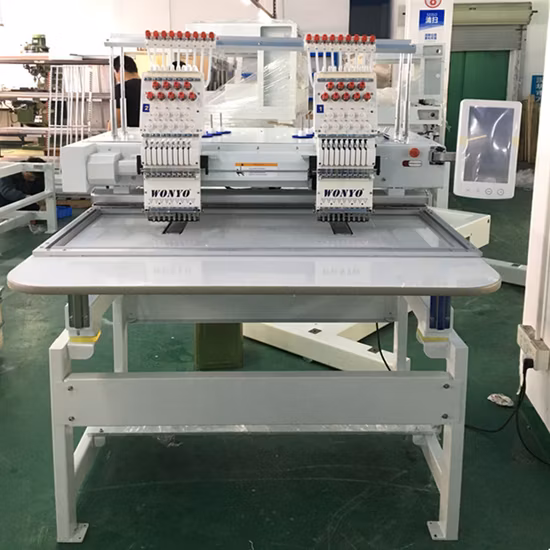 China Computerized 2 Head Sewing and Computer Embroidery Machine