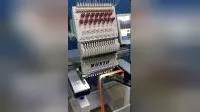 Bai New Single Head 12 Needles Factory Computerized Cap Garment T-Shirt Flat Patch Towel Embroidery Machine with Cheap Price